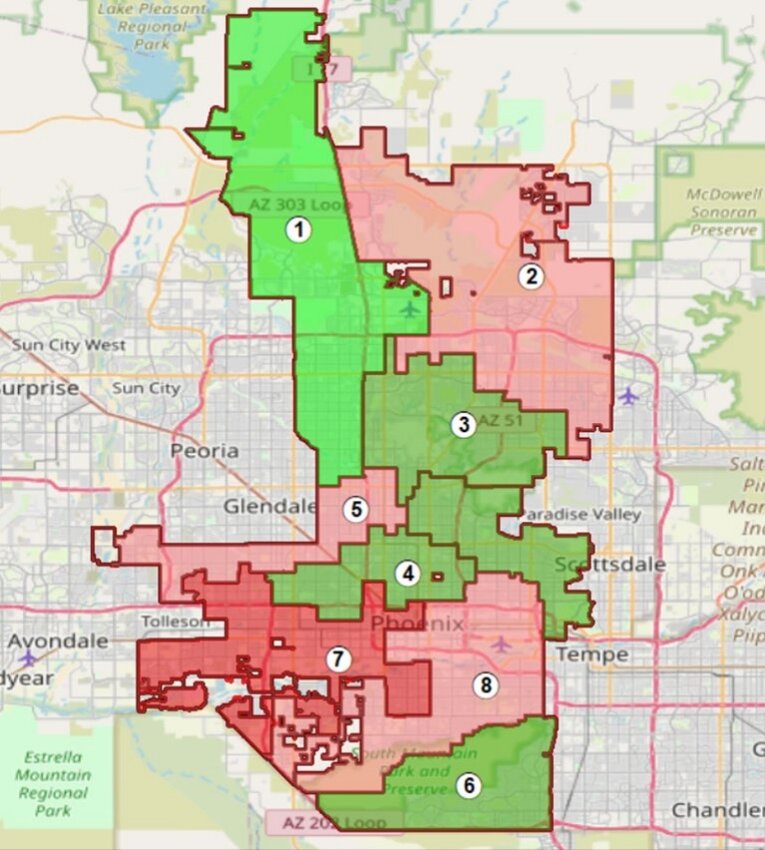 Reshaping A City Phoenix Has Two Finalists For New Council District Maps Daily Independent 3572